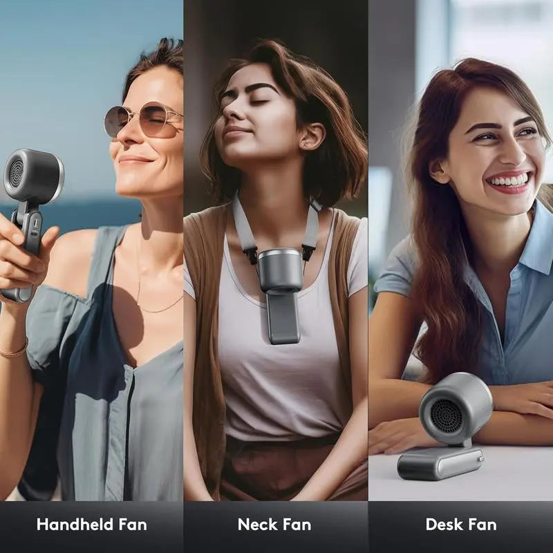 Portable Handheld Turbo Fan, 5 Gear Wind Hand Fan, Handheld Fan, Portable Mini Hand Fans, USB Rechargeable Turbo Fan, Rechargeable Pocket Fan, Foldable & Hanging Neck Fan for Outdoor & Indoor