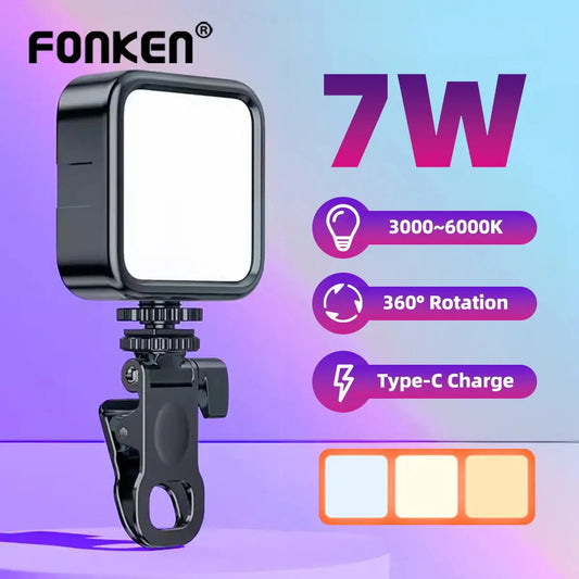 Portable LED Selfie Light for iPhone Samsung iPad Mobile Phone Laptop Clip Ring Flash Fill Light Photo Video Photography Lamp upscaleclicks