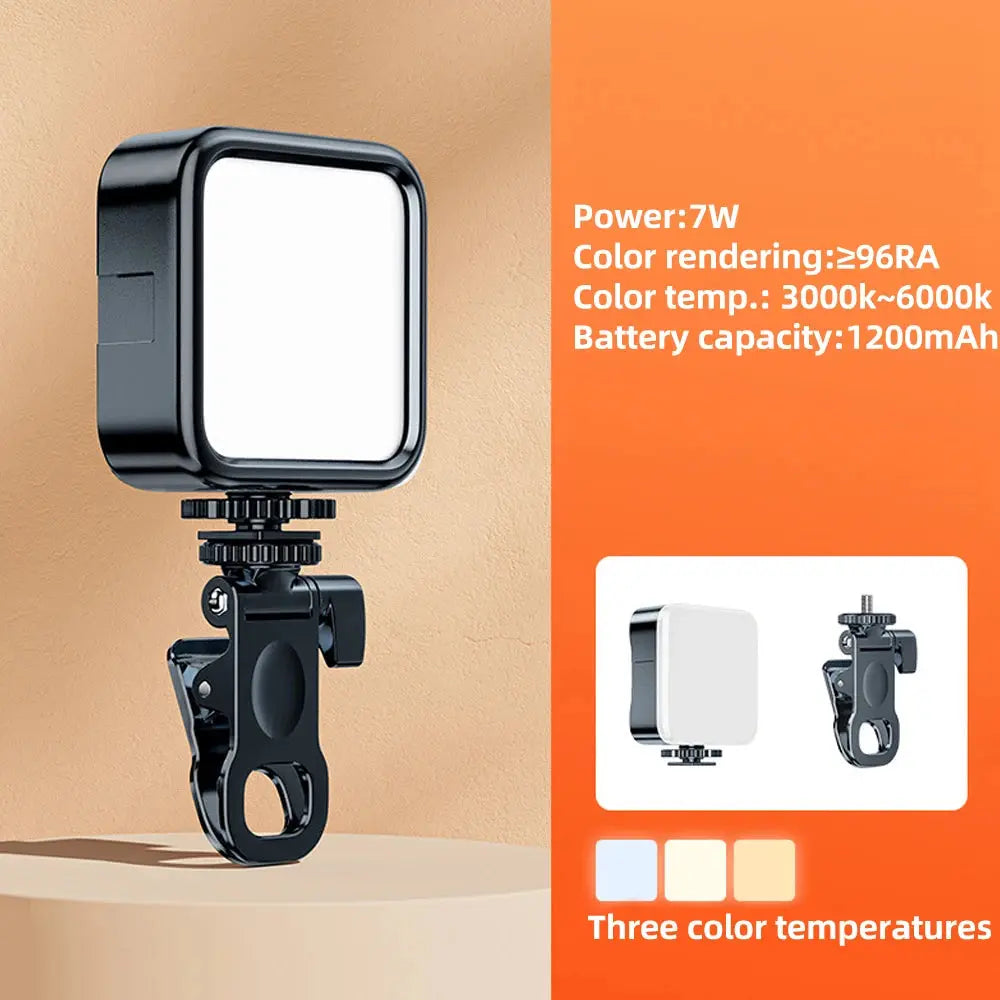 Portable LED Selfie Light for iPhone Samsung iPad Mobile Phone Laptop Clip Ring Flash Fill Light Photo Video Photography Lamp upscaleclicks