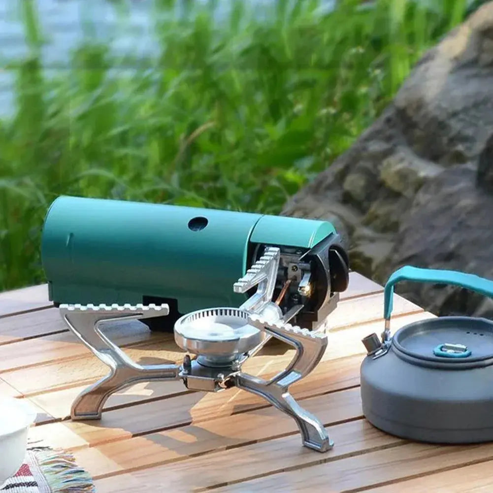Portable Outdoor Folding Cassette Stove Camping Butane High-Fire Integrated All-in-One Gas Stove Trekking Accessories upscaleclicks