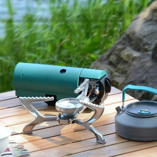 Portable Outdoor Folding Cassette Stove Camping Butane High-Fire Integrated All-in-One Gas Stove Trekking Accessories upscaleclicks