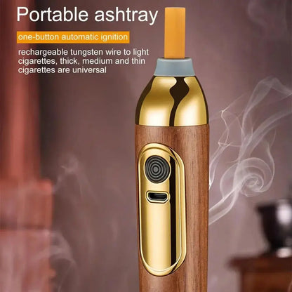 Portable intelligent car ashtray Windproof and dustproof Handheld mini ashtray Smoking gift Cigarette accessories upscaleclicks