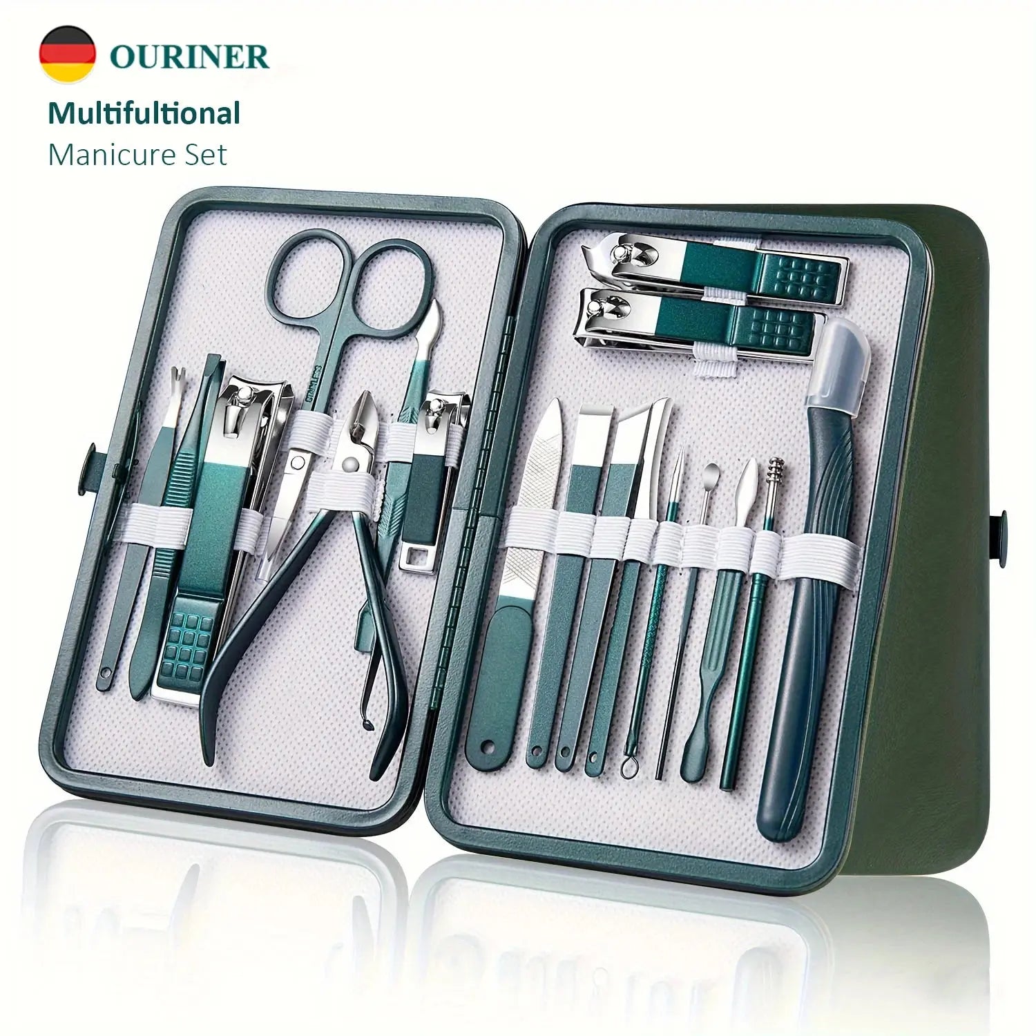 Professional 7/10/12/18 Piece Nail Care Kit Stainless Steel Manicure & Pedicure Set Nail Clipper Set with Travel Case upscaleclicks