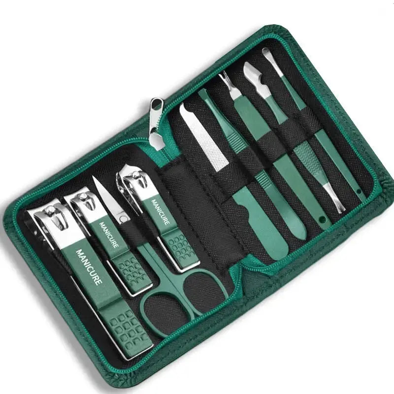 Professional 7/10/12/18 Piece Nail Care Kit Stainless Steel Manicure & Pedicure Set Nail Clipper Set with Travel Case upscaleclicks