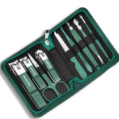Professional 7/10/12/18 Piece Nail Care Kit Stainless Steel Manicure & Pedicure Set Nail Clipper Set with Travel Case upscaleclicks
