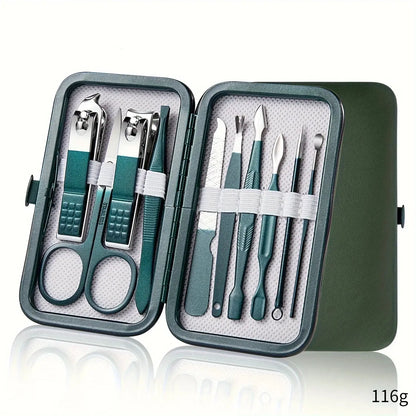 Professional 7/10/12/18 Piece Nail Care Kit Stainless Steel Manicure & Pedicure Set Nail Clipper Set with Travel Case upscaleclicks