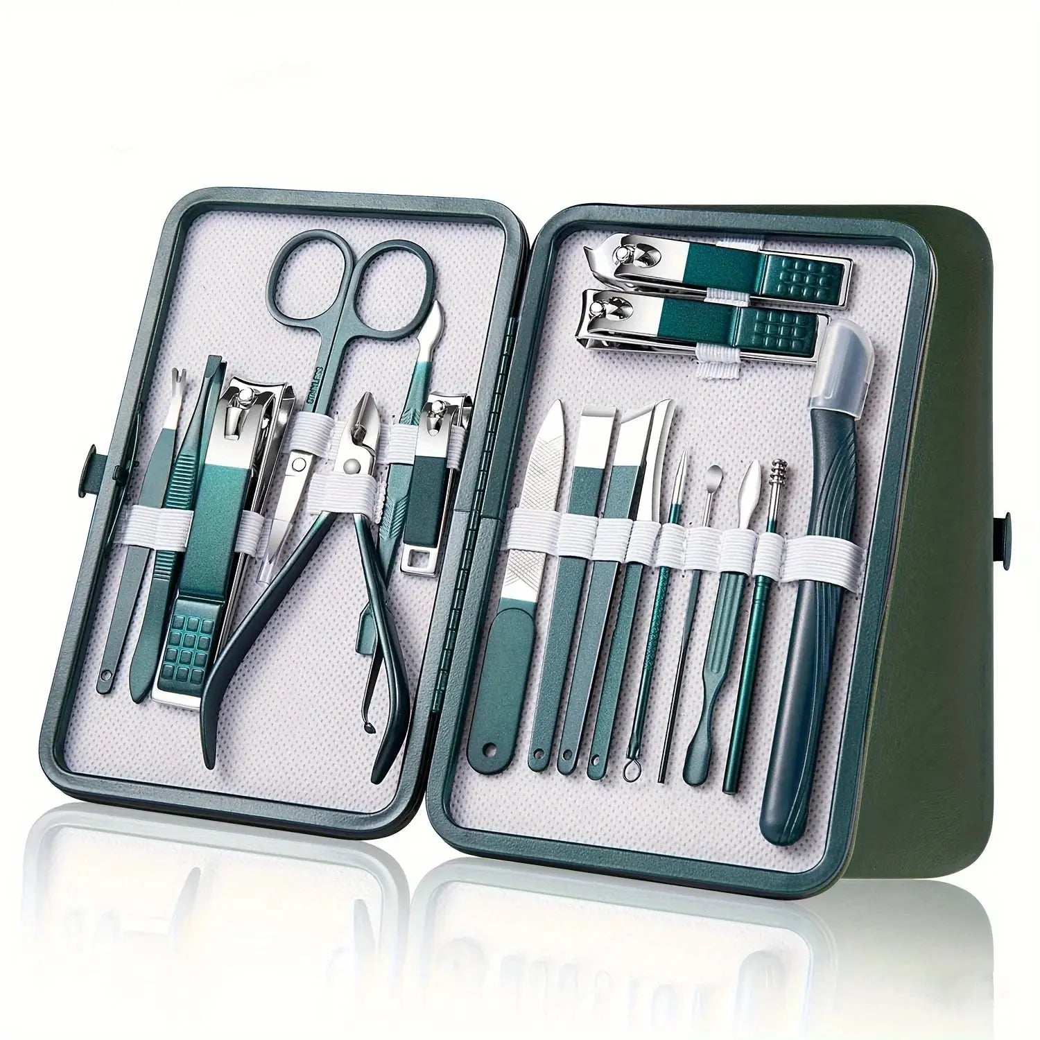Professional 7/10/12/18 Piece Nail Care Kit Stainless Steel Manicure & Pedicure Set Nail Clipper Set with Travel Case upscaleclicks
