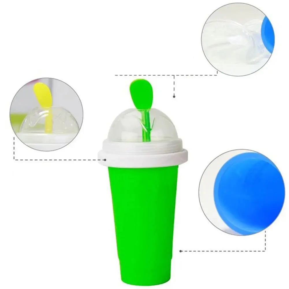Quick Frozen Smoothies Cups Slushy Ice Cream Maker Milkshake Cooling Cup Silicone Squeeze Slushy Cup DIY Homemade Freeze Drinks upscaleclicks