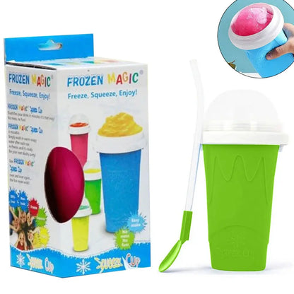 Quick Frozen Smoothies Cups Slushy Ice Cream Maker Milkshake Cooling Cup Silicone Squeeze Slushy Cup DIY Homemade Freeze Drinks upscaleclicks