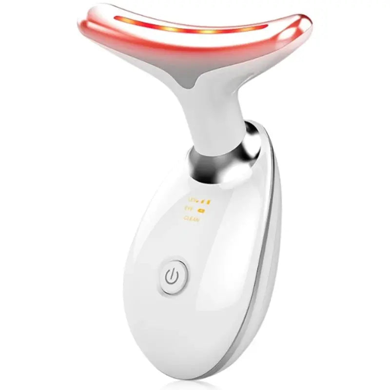 Rechargeable LED Tricolor Facial And Neck Massage Instrument Firming And Tightening Face And Neck Skin Beauty Skin Care Tool upscaleclicks