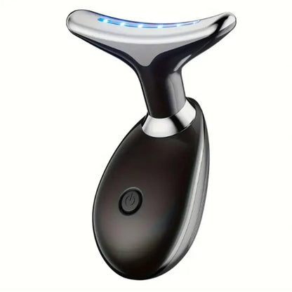 Rechargeable LED Tricolor Facial And Neck Massage Instrument Firming And Tightening Face And Neck Skin Beauty Skin Care Tool upscaleclicks