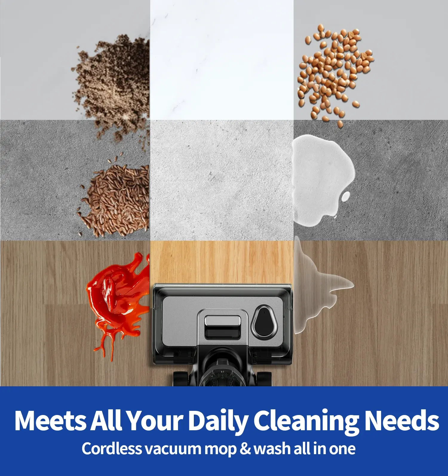 Redkey W13 Wireless Wet Dry Vacuum Cleaner Multi-Surface Smart Cordless Mop Floor Washer Handheld Household Self-Cleaning upscaleclicks