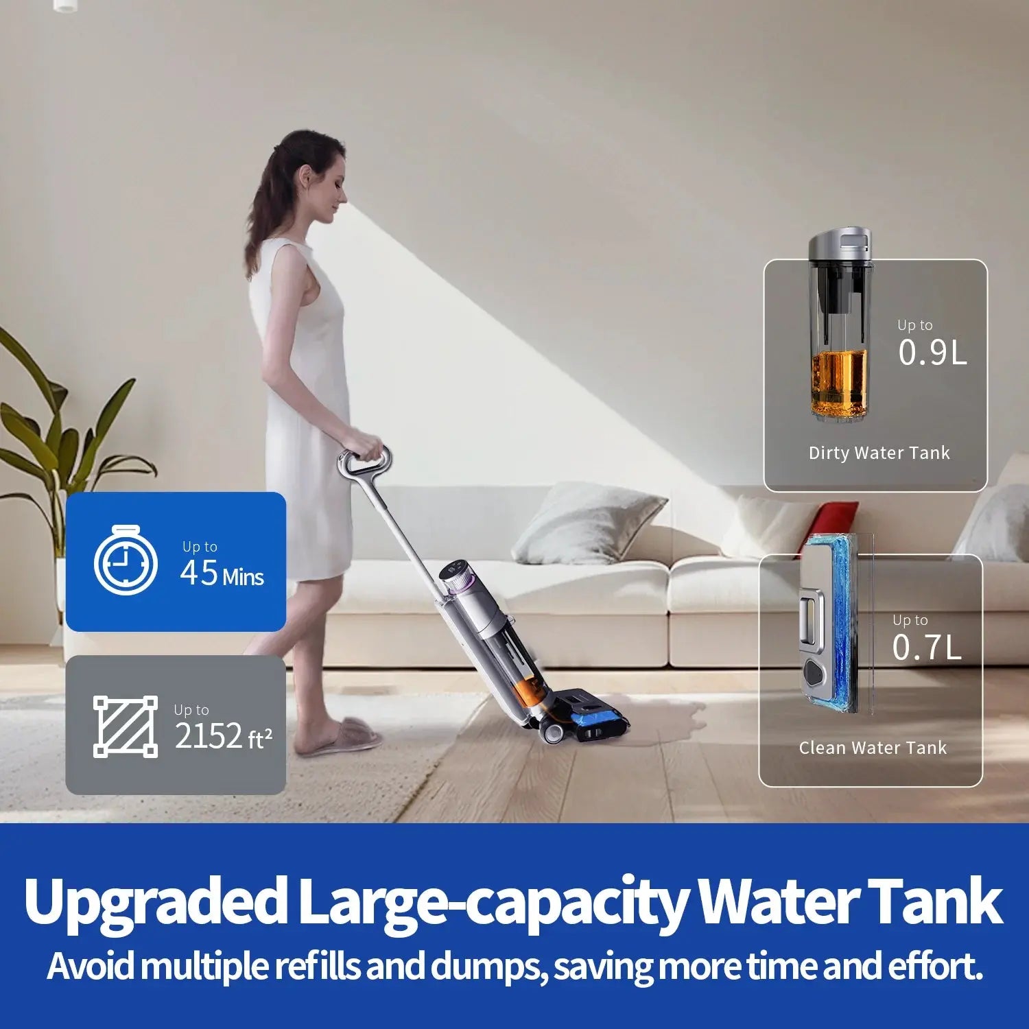 Redkey W13 Wireless Wet Dry Vacuum Cleaner Multi-Surface Smart Cordless Mop Floor Washer Handheld Household Self-Cleaning upscaleclicks