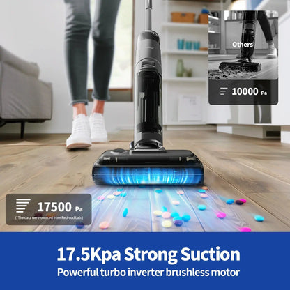 Redkey W13 Wireless Wet Dry Vacuum Cleaner Multi-Surface Smart Cordless Mop Floor Washer Handheld Household Self-Cleaning upscaleclicks