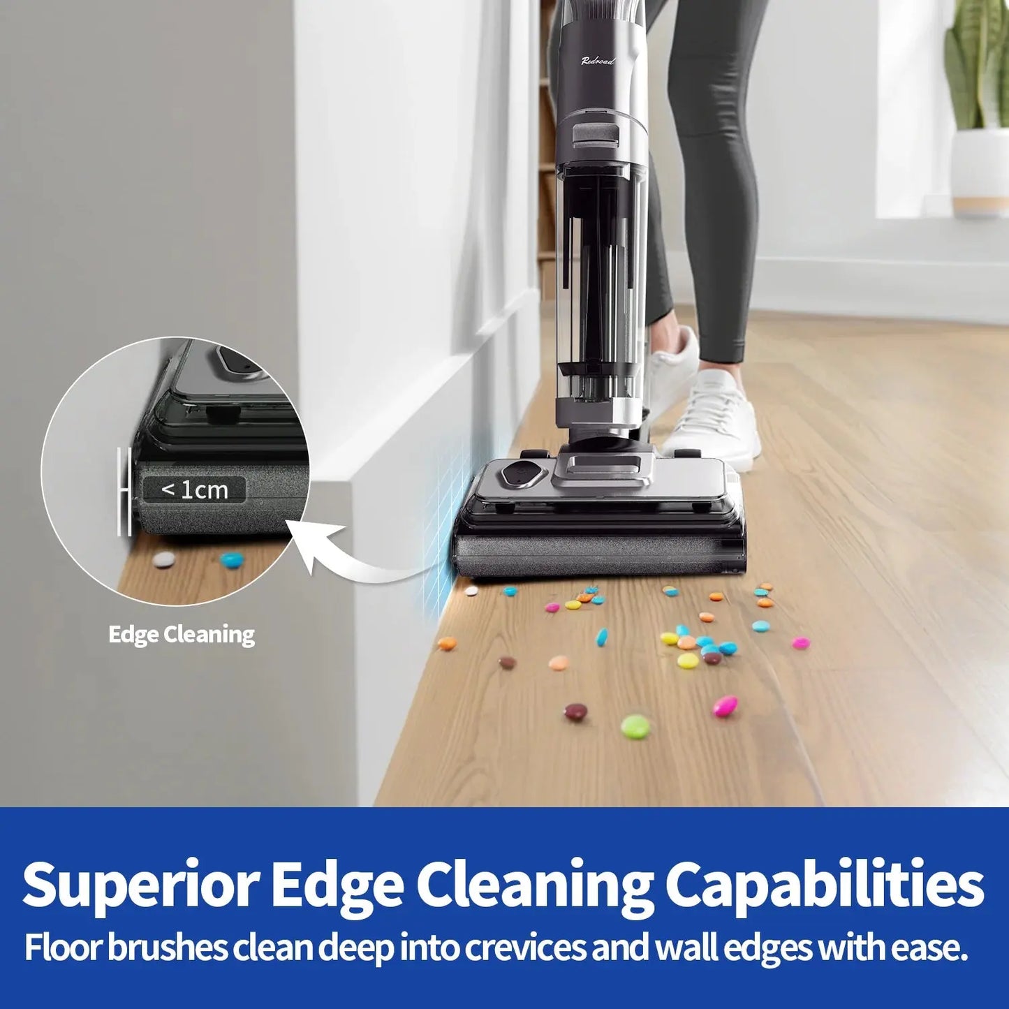 Redkey W13 Wireless Wet Dry Vacuum Cleaner Multi-Surface Smart Cordless Mop Floor Washer Handheld Household Self-Cleaning upscaleclicks