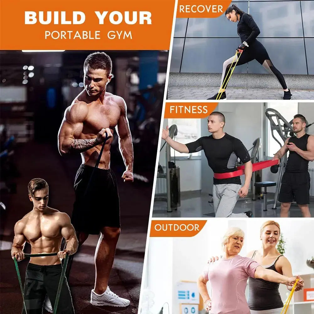 Resistance Bands, Exercise Bands Pull Up Assist Bands Powerlifting Bands for Men and Women Fitness Training,Home Workouts upscaleclicks