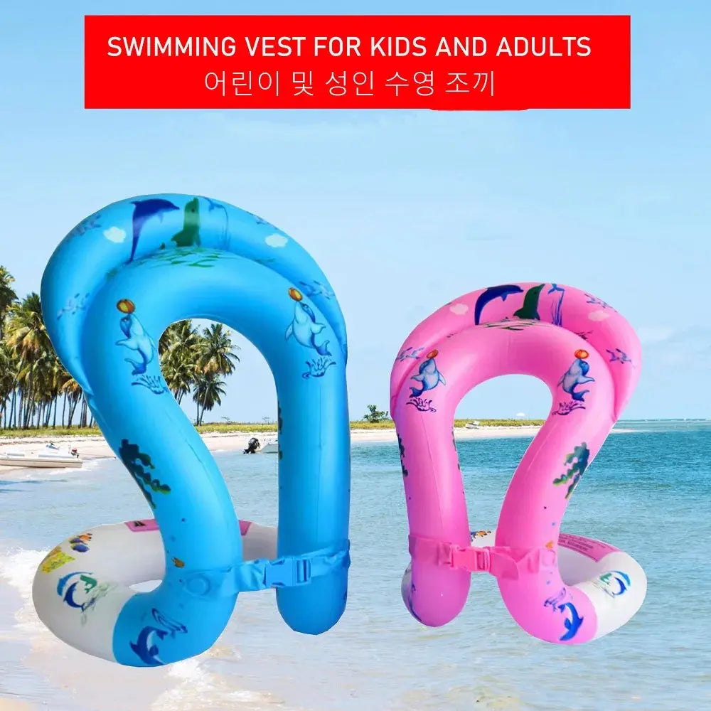 Rooxin Inflatable Swimming Vest Swim Ring for Adult Water Play Tube Swimming Circle Pool Float Air Mattress Beach Party Toy upscaleclicks