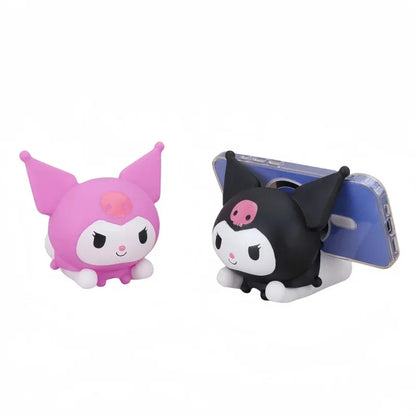 Sanrio cartoon mobile phone stand Kulomi cartoon cute shape car ornament soft rubber doll desktop creative decoration wholesale