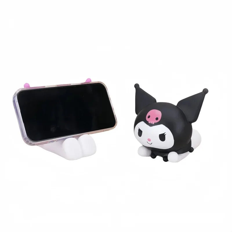 Sanrio cartoon mobile phone stand Kulomi cartoon cute shape car ornament soft rubber doll desktop creative decoration wholesale