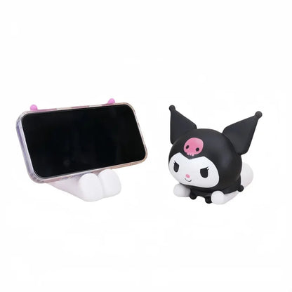Sanrio cartoon mobile phone stand Kulomi cartoon cute shape car ornament soft rubber doll desktop creative decoration wholesale