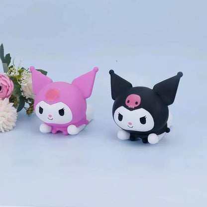 Sanrio cartoon mobile phone stand Kulomi cartoon cute shape car ornament soft rubber doll desktop creative decoration wholesale