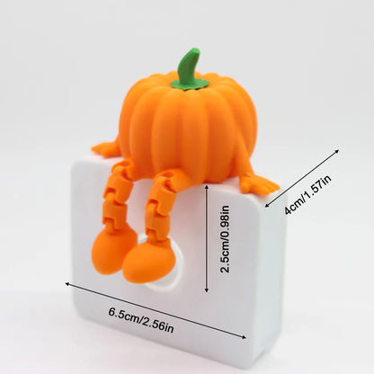 3D Printed Halloween Pumpkin Figurine Sitting Desktop Decorations Creative Party Gift Ornaments for Autumn Festivities
