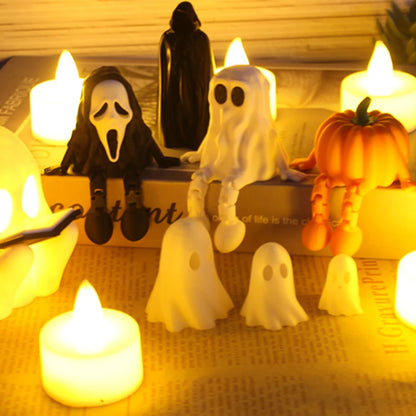 3D Printed Halloween Pumpkin Figurine Sitting Desktop Decorations Creative Party Gift Ornaments for Autumn Festivities