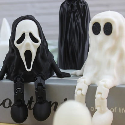 3D Printed Halloween Pumpkin Figurine Sitting Desktop Decorations Creative Party Gift Ornaments for Autumn Festivities