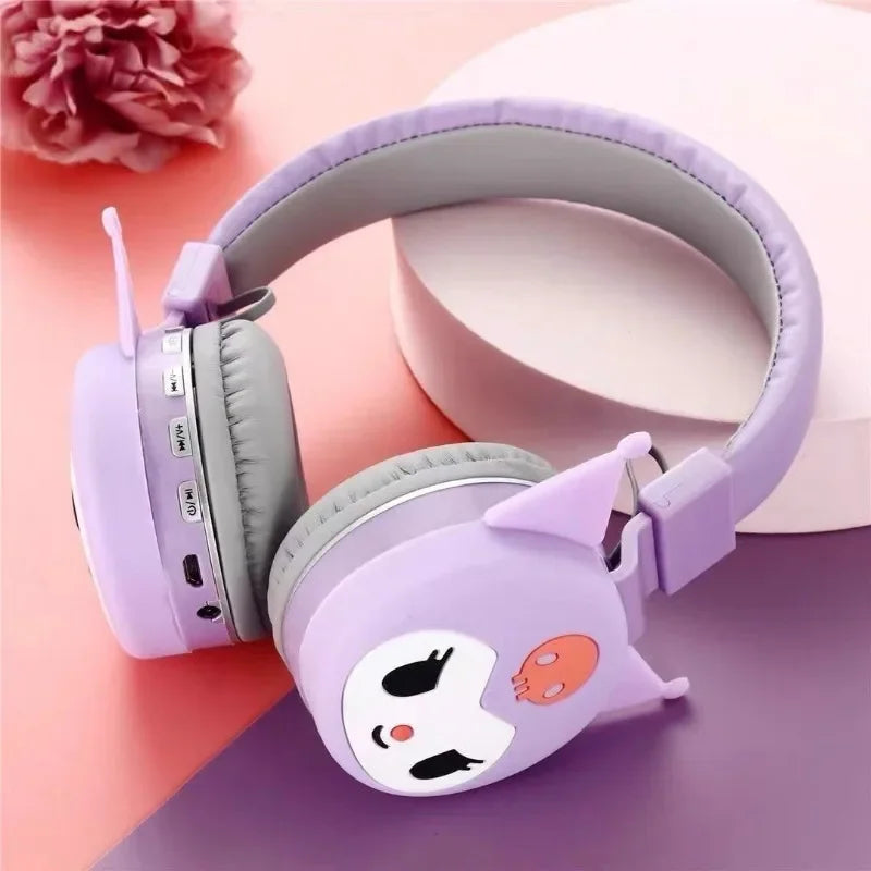 sanrio cartoon animation cute Kuromi My Melody Hello Kitty stereo silicone mobile phone computer wireless Bluetooth headset