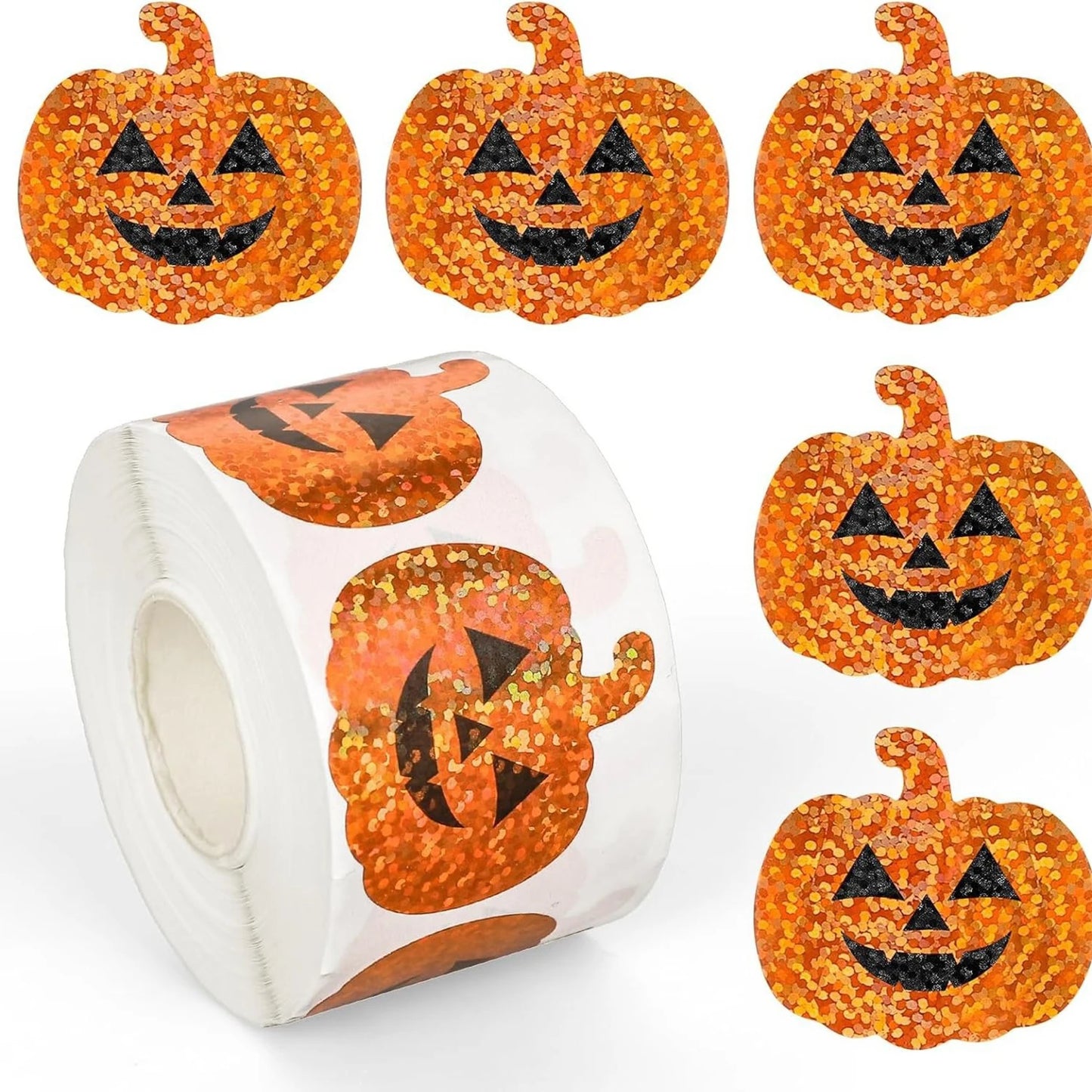 100-500pcs Cute Pumpkin Halloween Stickers Party Halloween Gift Wrapping Label Scrapbook Cartoon Rewards Stationery Stickers