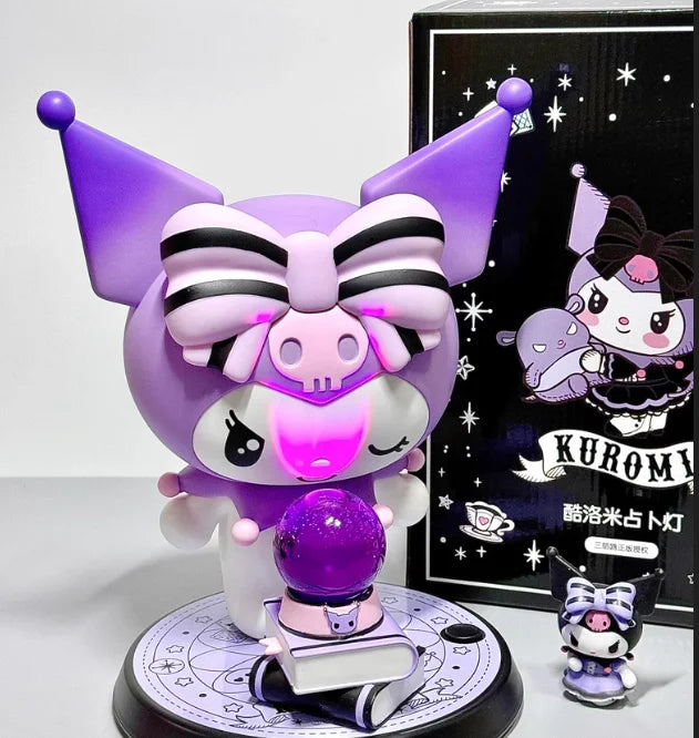 2025 New Sanrio Kuromi Purple Crystal Night Lamp Anime Kuromi Divination Series Night Lamp Desktop Ornaments Girls Birthday Gift