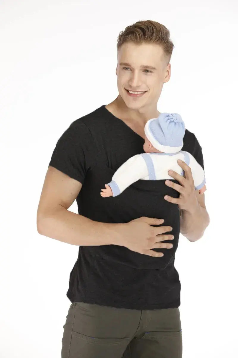 Safety Kangaroo Pocket T-Shirt Baby Carrier Pregnancy Top Clothes Summer Mother Father Soft Feeding Polyester T Shirt upscaleclicks