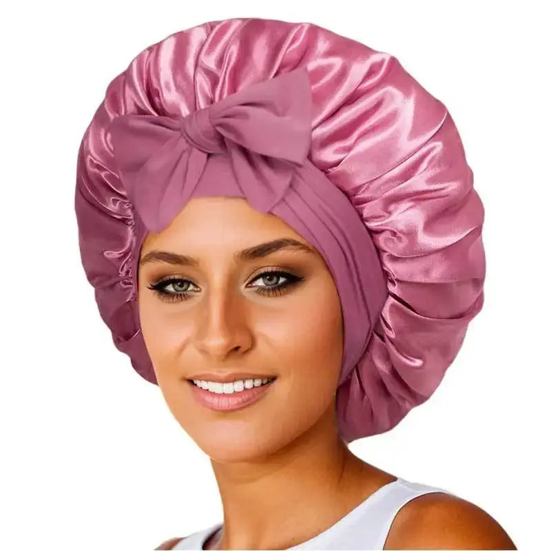 Satin Bonnet Silk Bonnet Adjustable Bonne For Sleeping Hair Bonnet With Tie Band Bonnets For Women Men upscaleclicks