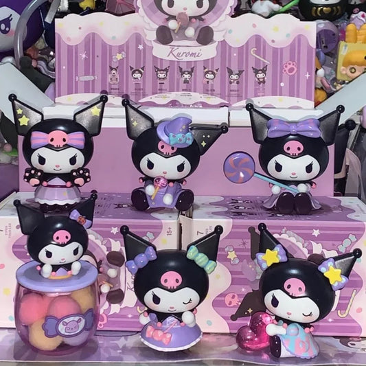 Sanrio Kuromi Halloween Blind Box Trick Or Treat Series Blind Box Figurines Desktop Ornaments Dolls Girls Blind Box Gifts