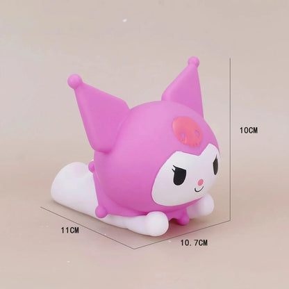 Sanrio cartoon mobile phone stand Kulomi cartoon cute shape car ornament soft rubber doll desktop creative decoration wholesale