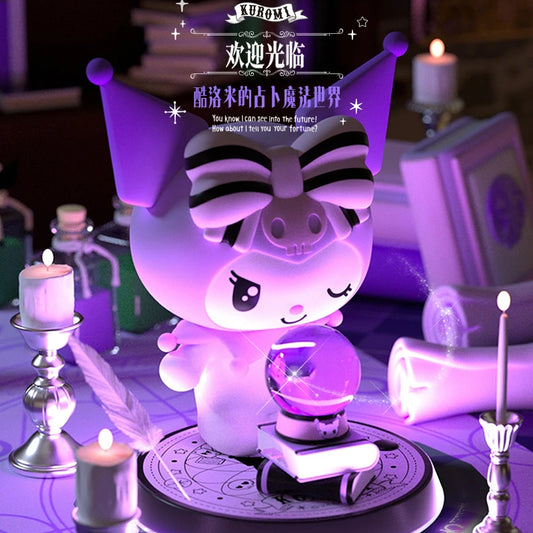 2025 New Sanrio Kuromi Purple Crystal Night Lamp Anime Kuromi Divination Series Night Lamp Desktop Ornaments Girls Birthday Gift