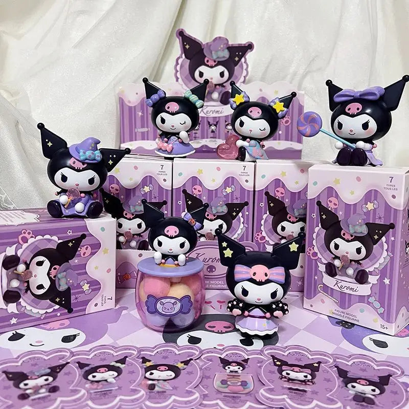 Sanrio Kuromi Halloween Blind Box Trick Or Treat Series Blind Box Figurines Desktop Ornaments Dolls Girls Blind Box Gifts