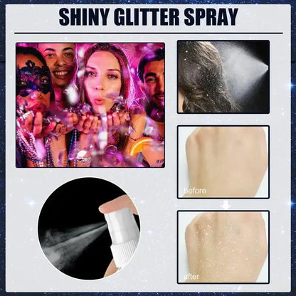 Shiny Glitter Spray Body Glitter Spray, Hair Glitter Spray Glitter Spray For Hair And Body Clothes Sparkle Spray For Prom Dresse upscaleclicks