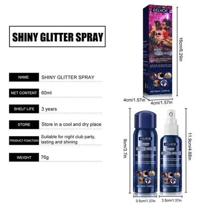 Shiny Glitter Spray Body Glitter Spray, Hair Glitter Spray Glitter Spray For Hair And Body Clothes Sparkle Spray For Prom Dresse upscaleclicks
