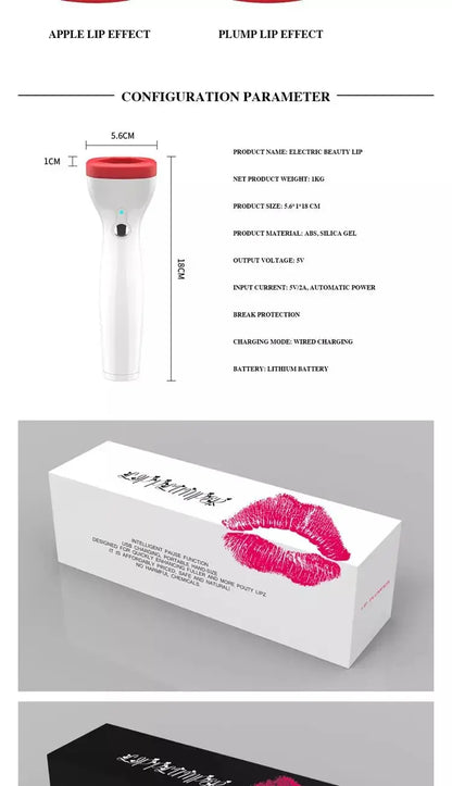 Silicone Lip Plumper Device Automatic Lip Plumper Electric Plumping Device Beauty Tool Fuller Bigger Thicker Lips for Women upscaleclicks