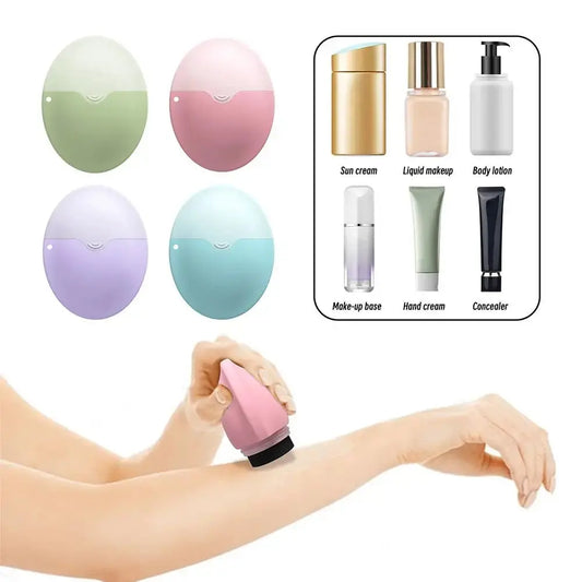 Silicone Suncream Roller Applicator Refillable Oval Isolation Lotion Cream Bottles Stitching Color Cosmetics Tool Travel upscaleclicks