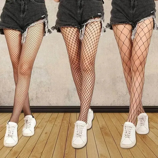 Simplejewejl Hot Women Long Sexy Hollow Out Fishnet Stockings Pantyhose Black Waist Tights Panty Lingerie High Quality upscaleclicks