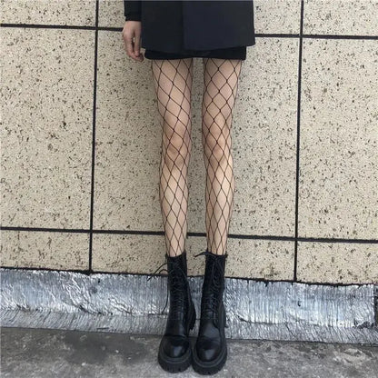 Simplejewejl Hot Women Long Sexy Hollow Out Fishnet Stockings Pantyhose Black Waist Tights Panty Lingerie High Quality upscaleclicks