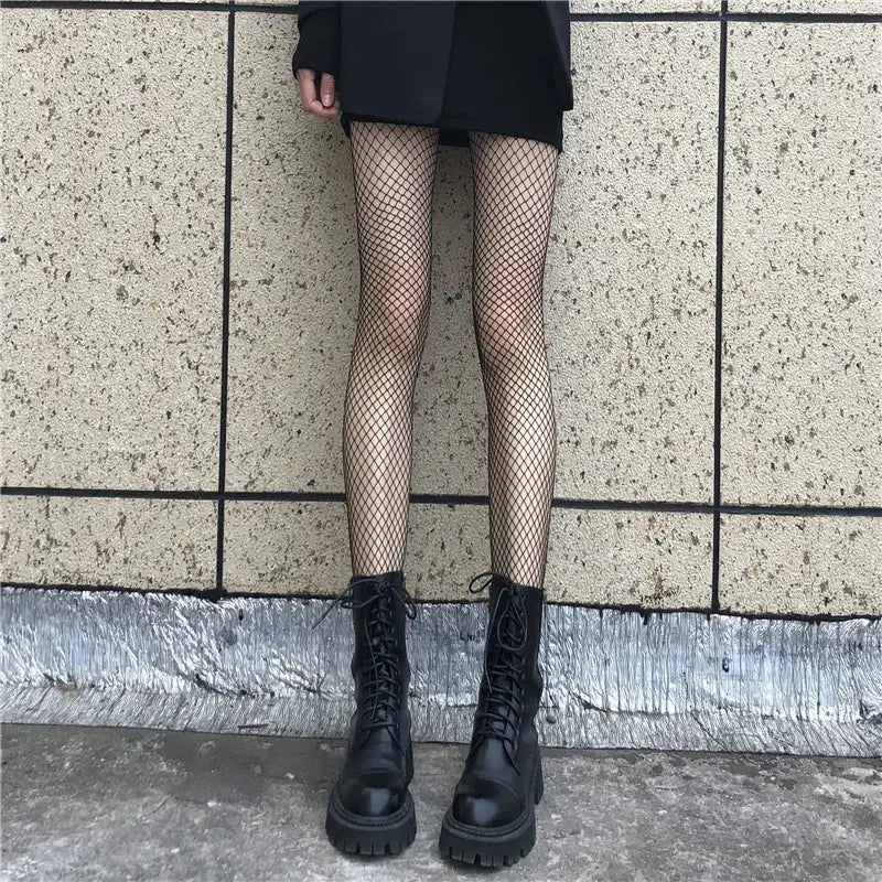 Simplejewejl Hot Women Long Sexy Hollow Out Fishnet Stockings Pantyhose Black Waist Tights Panty Lingerie High Quality upscaleclicks