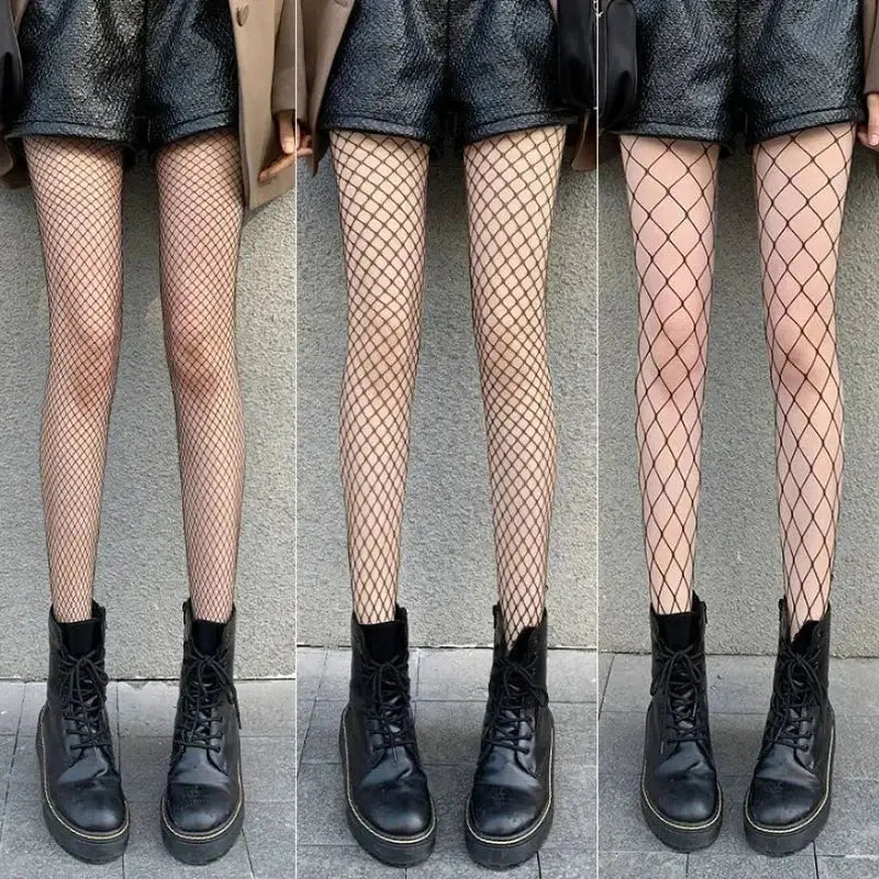 Simplejewejl Hot Women Long Sexy Hollow Out Fishnet Stockings Pantyhose Black Waist Tights Panty Lingerie High Quality upscaleclicks