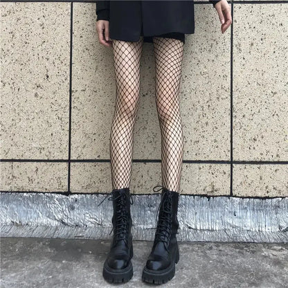 Simplejewejl Hot Women Long Sexy Hollow Out Fishnet Stockings Pantyhose Black Waist Tights Panty Lingerie High Quality upscaleclicks