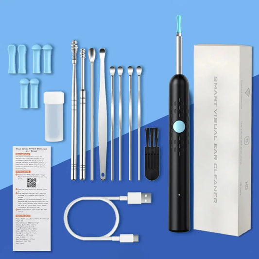 Smart Visual Ear Cleaner Set with Camera 1080P Ear Sticks Ear Wax Removal Tool WIFI Connection HD LED Lights Earpick Endoscope upscaleclicks