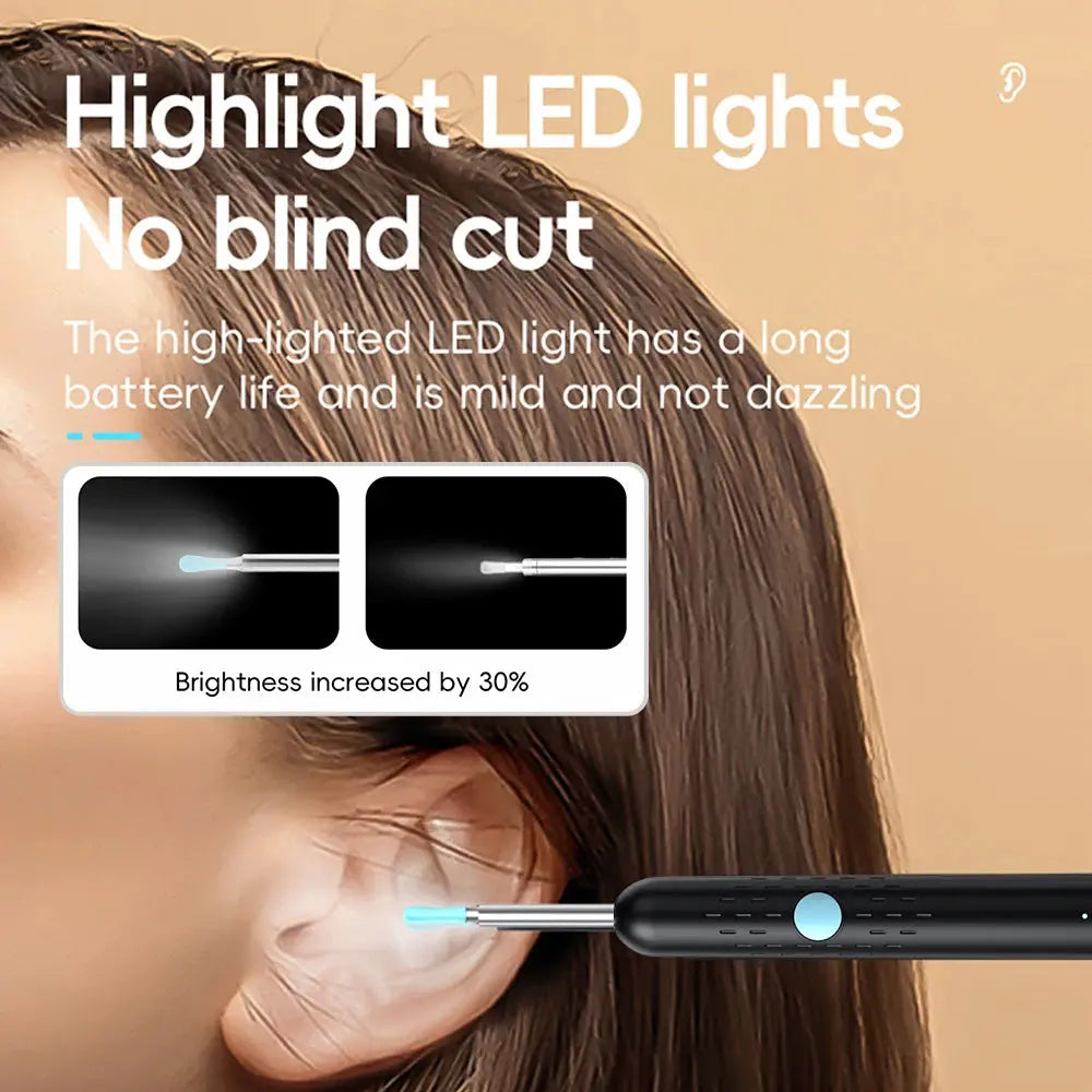 Smart Visual Ear Cleaner Set with Camera 1080P Ear Sticks Ear Wax Removal Tool WIFI Connection HD LED Lights Earpick Endoscope upscaleclicks
