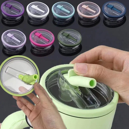 Spill-proof Cup Cover For Stanley 40oz Replaceable Environmental Protection Cup Cover Creative Spiral Straw Cover Cup Accessorie upscaleclicks