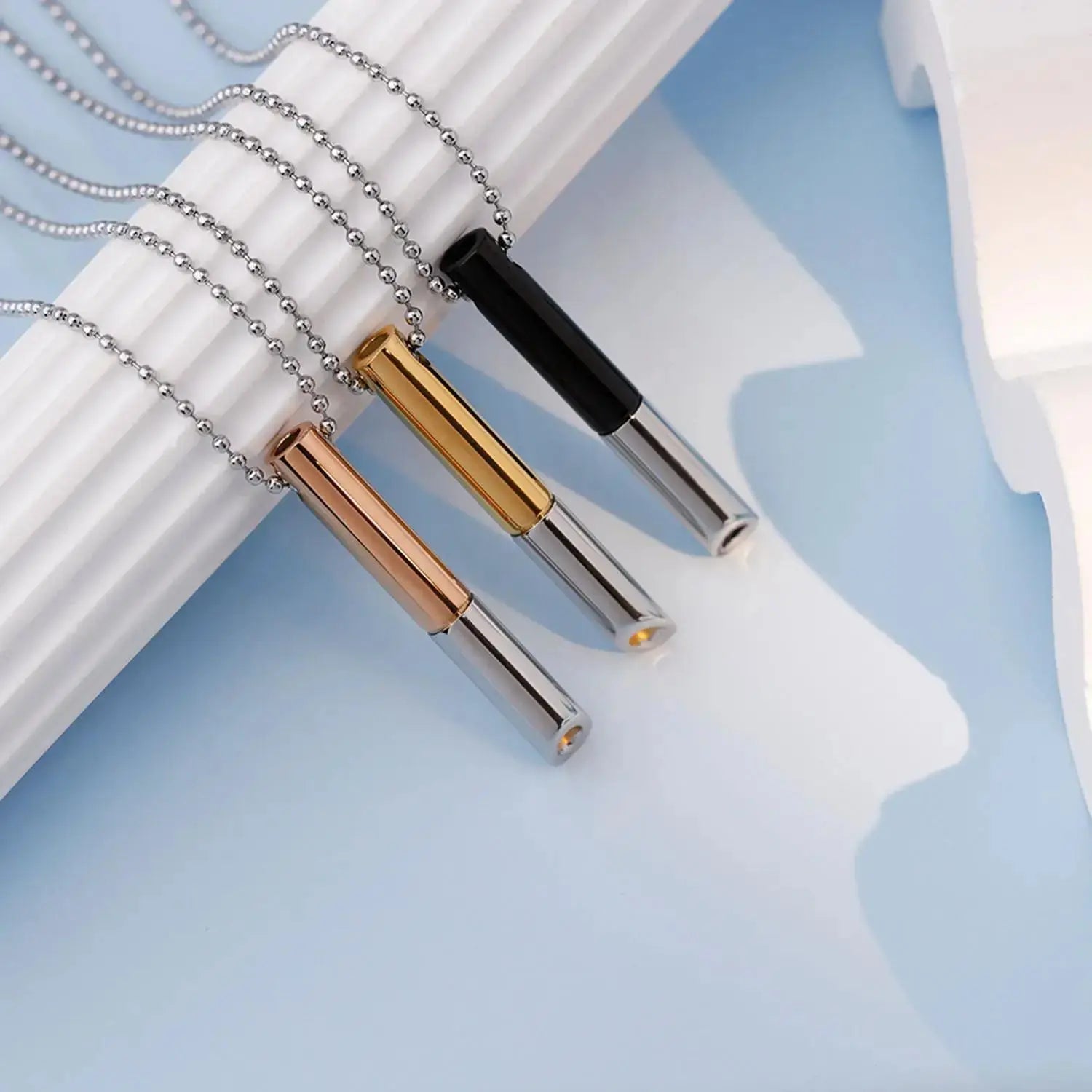 Stainless Steel Breathlace Necklace For Women Quit Smoking Anxiety Relief Necklace Breathing Necklace For Anxiety Mindfulness upscaleclicks